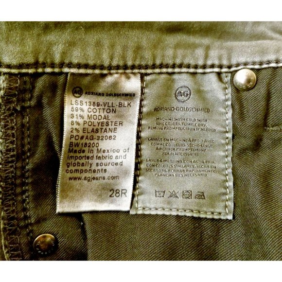 ADRIANO GOLDSCHMIED Black Leatherette Super Skinny Ankle Leggings Sz 28 Jeans - Picture 13 of 14